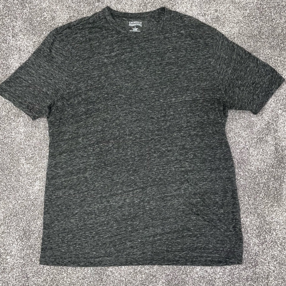 Cremieux Men’s Cotton Slub T Shirt Large Gray Soft Premium Cotton